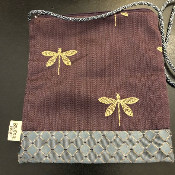 Handmade Artisan Crossbody Butterfly Print Handbag by Beatnik Bags - Picture 5 of 8